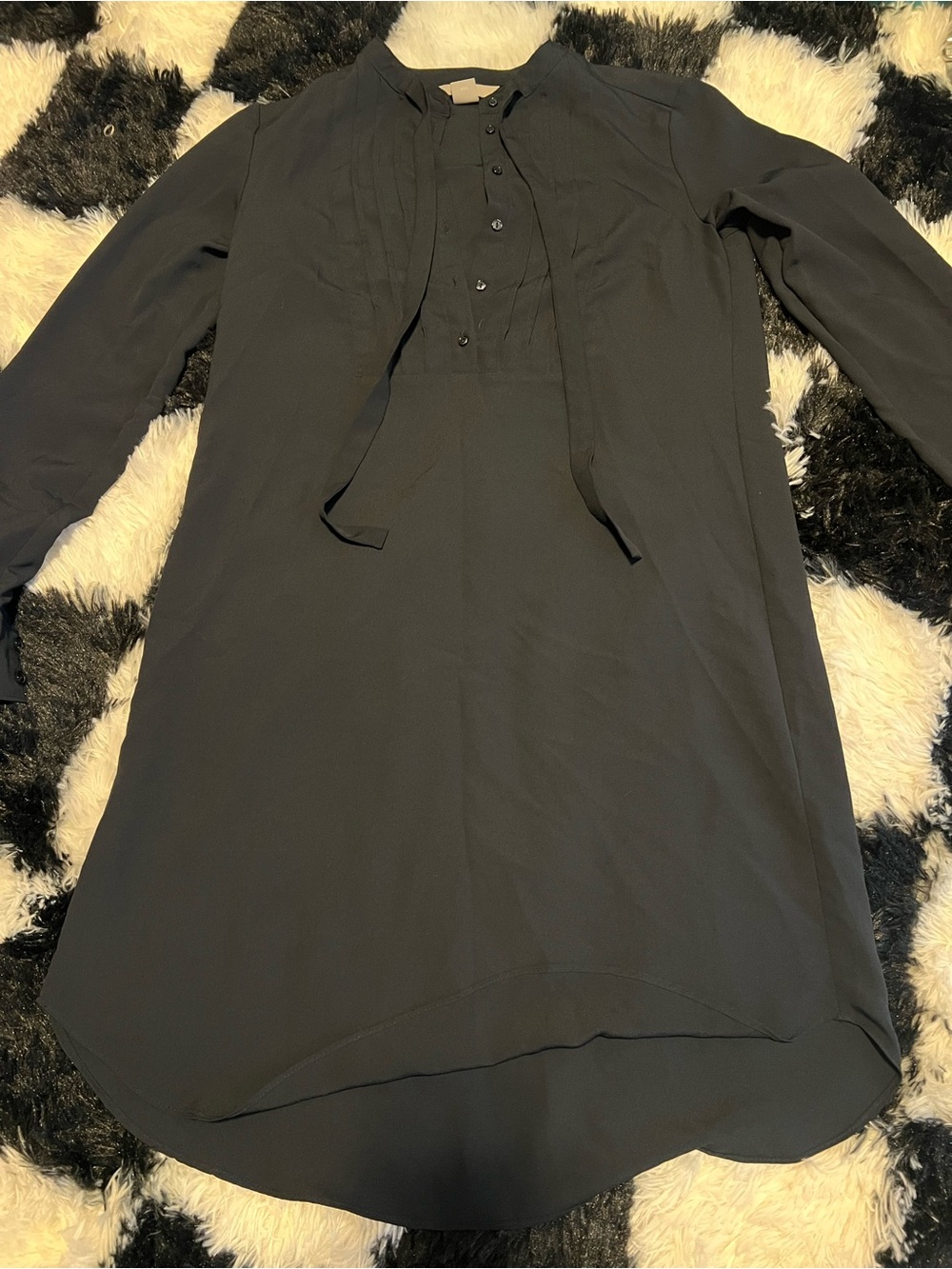 H&M Black Button-Front Tunic